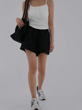 Naring Ribbed Button Sleeveless