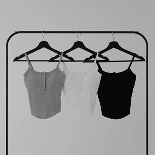 Naring Ribbed Button Sleeveless