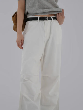 Maing pintuck parachute pants