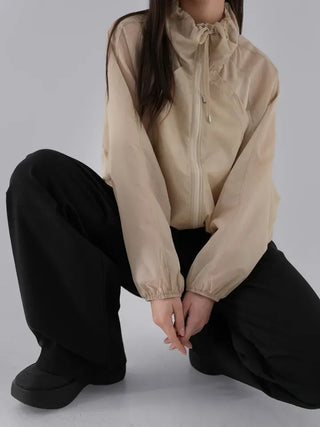 Maing pintuck parachute pants