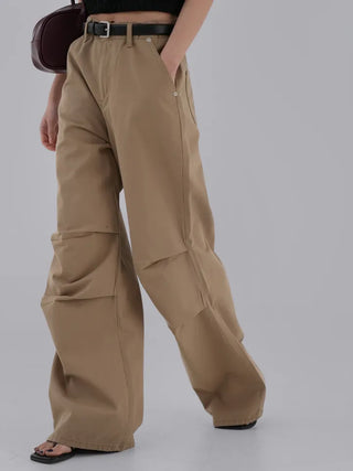 Maing pintuck parachute pants