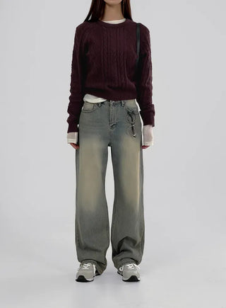 Fore Round Neck Cable Knit
