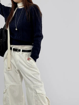 Fore Round Neck Cable Knit