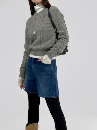 Fore Round Neck Cable Knit