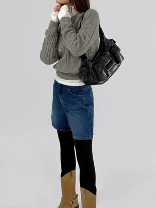 Fore Round Neck Cable Knit