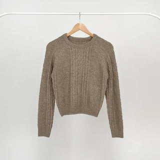 Fore Round Neck Cable Knit
