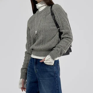 Fore Round Neck Cable Knit