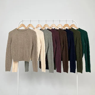 Fore Round Neck Cable Knit