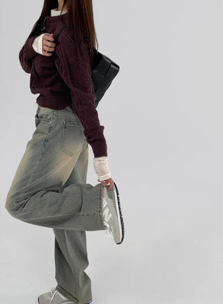 Fore Round Neck Cable Knit