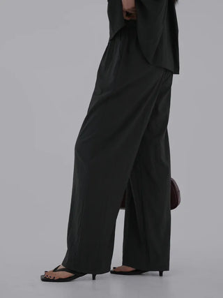 Soring Crinkly Elastic Waist Pants