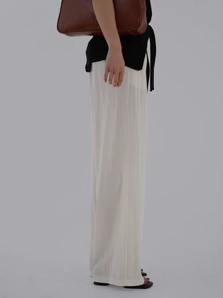 Soring Crinkly Elastic Waist Pants