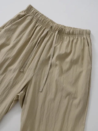 Soring Crinkly Elastic Waist Pants