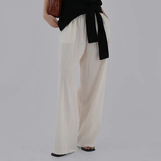 Soring Crinkly Elastic Waist Pants