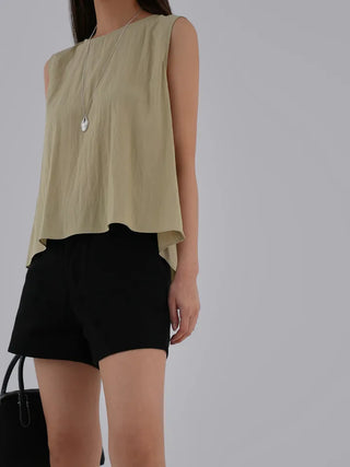 Soring Rustling Backless Sleeveless Top