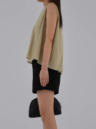 Soring Rustling Backless Sleeveless Top