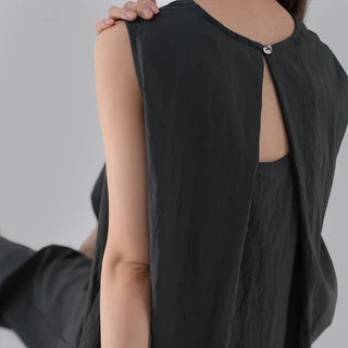 Soring Rustling Backless Sleeveless Top