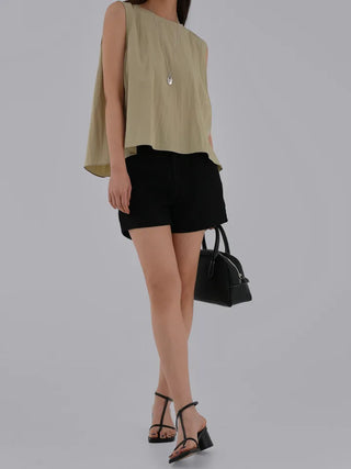 Soring Rustling Backless Sleeveless Top