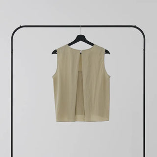 Soring Rustling Backless Sleeveless Top