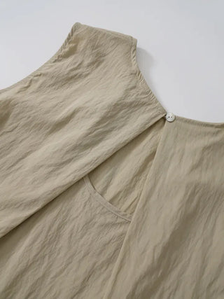 Soring Rustling Backless Sleeveless Top