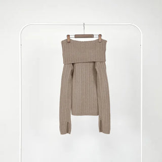 Ginger Off-Shoulder Ribbed Knit