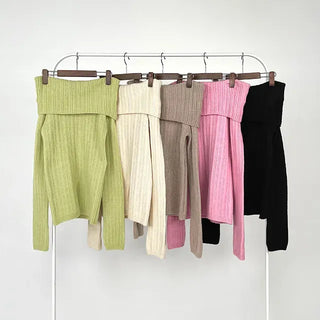 Ginger Off-Shoulder Ribbed Knit