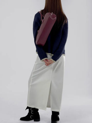 Jessie Color Block Two-Pocket Knit Zip-Up