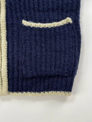 Jessie Color Block Two-Pocket Knit Zip-Up