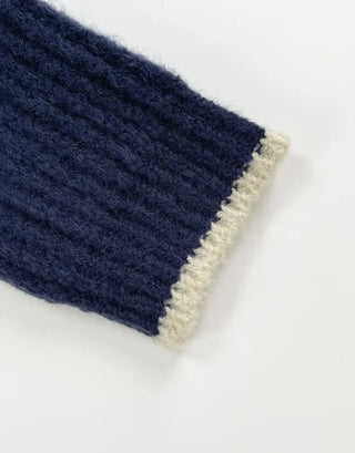 Jessie Color Block Two-Pocket Knit Zip-Up