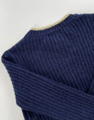 Jessie Color Block Two-Pocket Knit Zip-Up