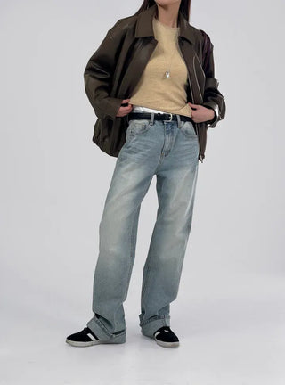 Lenny Single Collar Leather Jacket