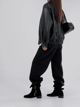 Lenny Single Collar Leather Jacket