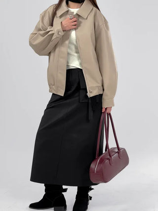 Lenny Single Collar Leather Jacket