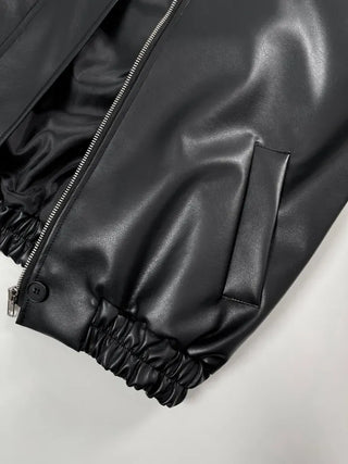 Lenny Single Collar Leather Jacket