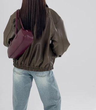 Lenny Single Collar Leather Jacket
