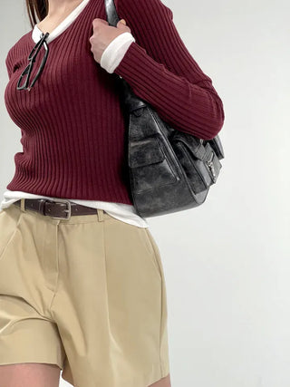 Elma Pintuck Cotton Half Pants