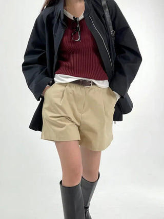 Elma Pintuck Cotton Half Pants