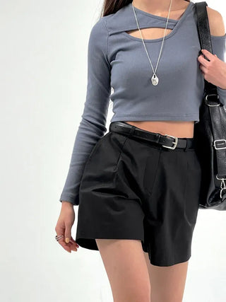 Elma Pintuck Cotton Half Pants