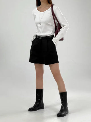 Elma Pintuck Cotton Half Pants