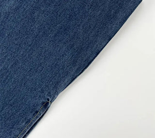Sami Asymmetrical Slit Denim Pants