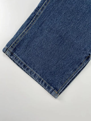 Sami Asymmetrical Slit Denim Pants