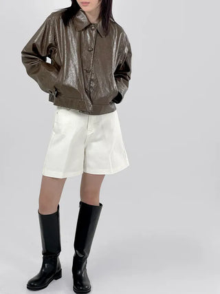 Claw part wide shorts