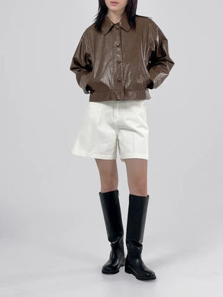 Claw part wide shorts