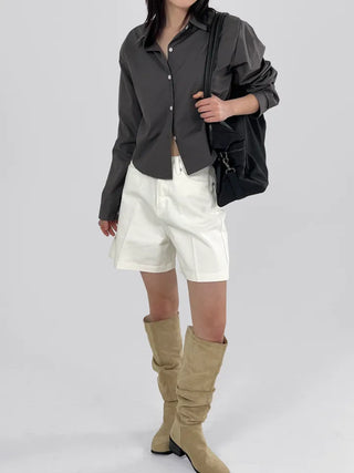 Claw part wide shorts