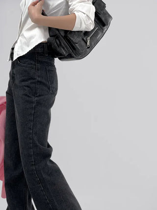 Leba Semi-Wide Denim Pants