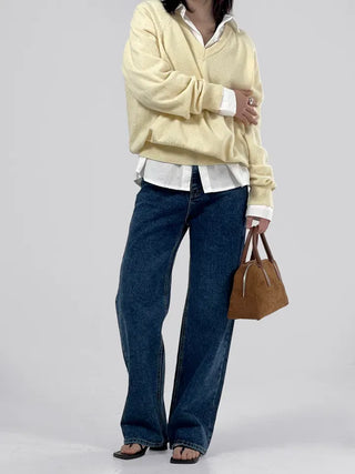 Leba Semi-Wide Denim Pants