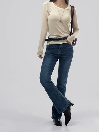 Pheno Rayon Round Neck Long Sleeve Tee