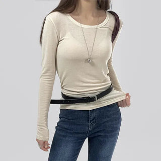 Pheno Rayon Round Neck Long Sleeve Tee