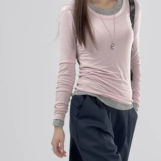 Pheno Rayon Round Neck Long Sleeve Tee