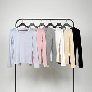 Pheno Rayon Round Neck Long Sleeve Tee