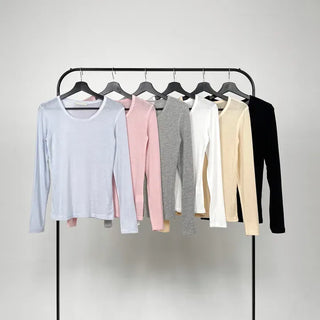 Pheno Rayon Round Neck Long Sleeve Tee